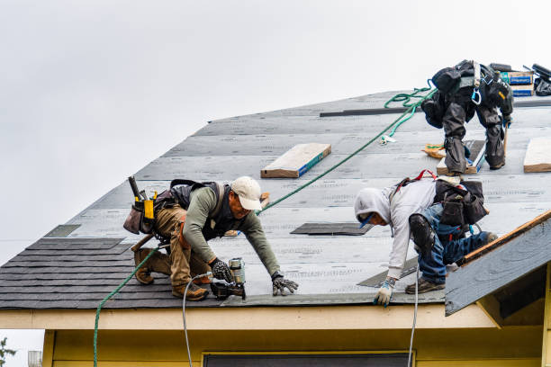 Professional Storm Damage Roof Repair technician working in Central City, PA